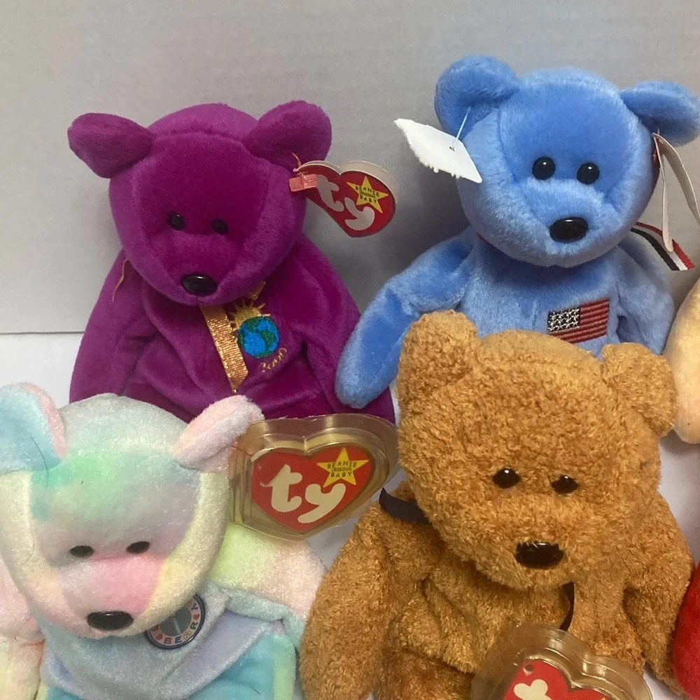 Vintage Beanie Baby bears lot, 12 in all no duplicates collectable childs play
